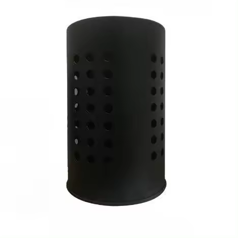 Estante para utensilios de cocina para encimera, cesta para utensilios de acero inoxidable negro, elegante caja de almacenamiento de granja y olla decorativa para utensilios de cocina - 1