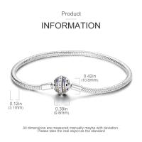 Pulsera De Plata 925 Para Mujer Con Cierre Original Y Cadena De Serpiente Adecuada Para Colgar Charm Brillo Zirconia Pulsera Clásica Para Fiestas - details 60