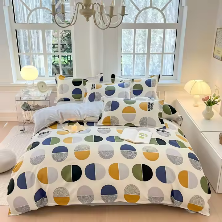 Juego de Funda Nórdica 4 Piezas de Algodón Alta Calidad Juego de Ropa de Cama- Dibujo Elegante - Varios Tamaños Disponibles - 1