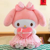 Muñeca De Peluche Sanrio 25Cm Kuromi Cinnamoroll Cross Dressing Hello Kitty My Melody Juguete De Dibujos Animados Regalos De Navidad - details 8