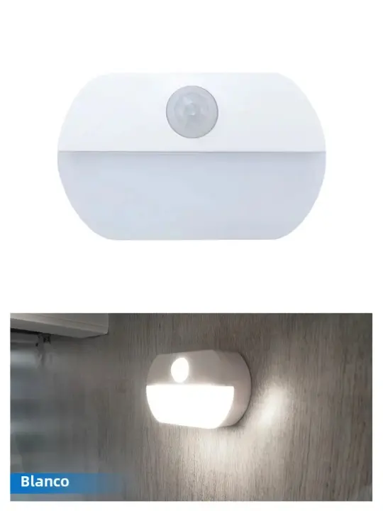 Lámpara Nocturna LED Con Sensor De Movimiento Potenciada Por Batería Para Interior Apto Para Dormitorio Pasillo Escalera Armario - 1