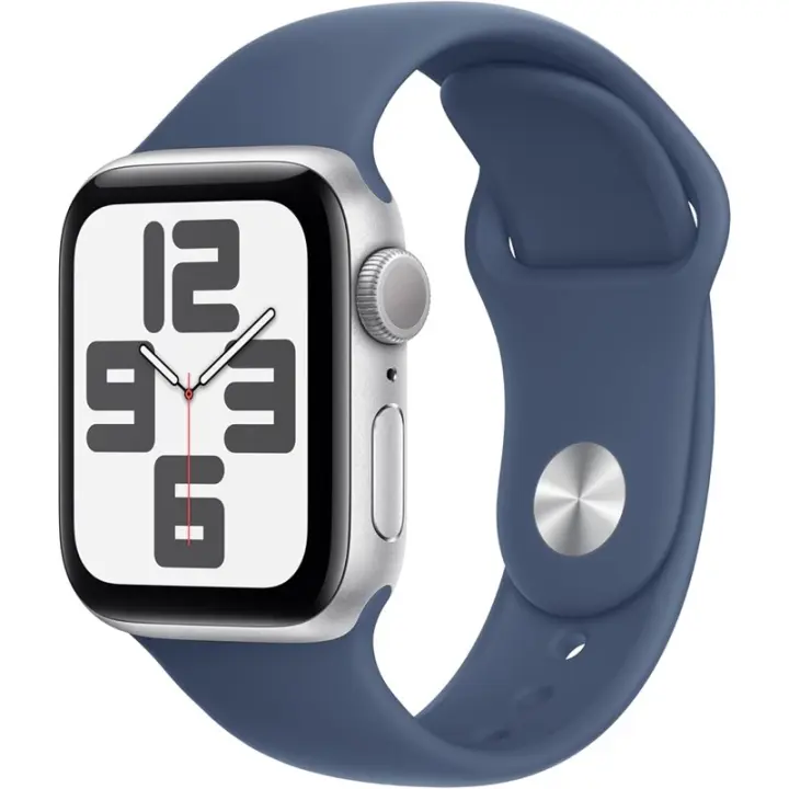 Apple Watch SE 2024 GPS 40mm CA plata aluminio y correa deportiva denim azul talla S/M - 1
