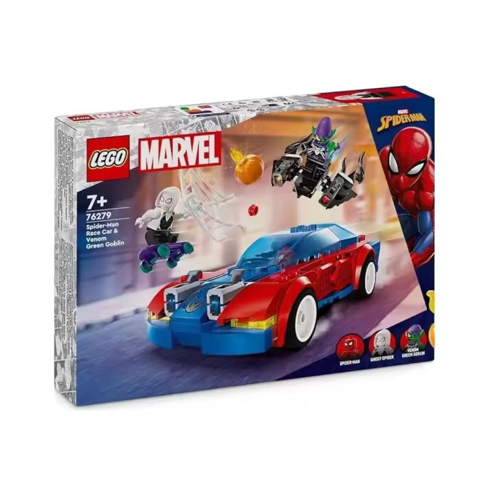 Lego Marvel Spiderman Coche de Carreras de Spiderman y Duende Verde Venomizado 76279 - 1