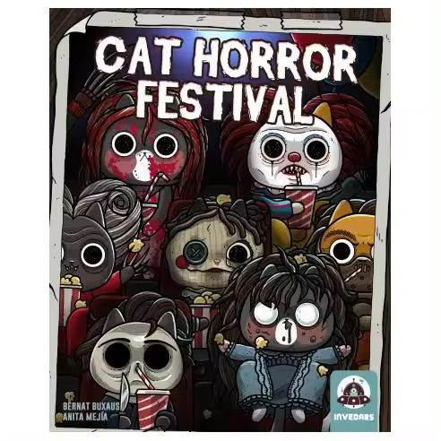 Invedars | Cat Horror Festival | Juego de Cartas | Colección de Sets | Horror, Humor y Diversión Felina | Idiomas: Español e Inglés | 2 a 4 Jugadores | Edad Mínima: 8 Años | Temática: Animales | Duración de la Partida: 20-30min - 1