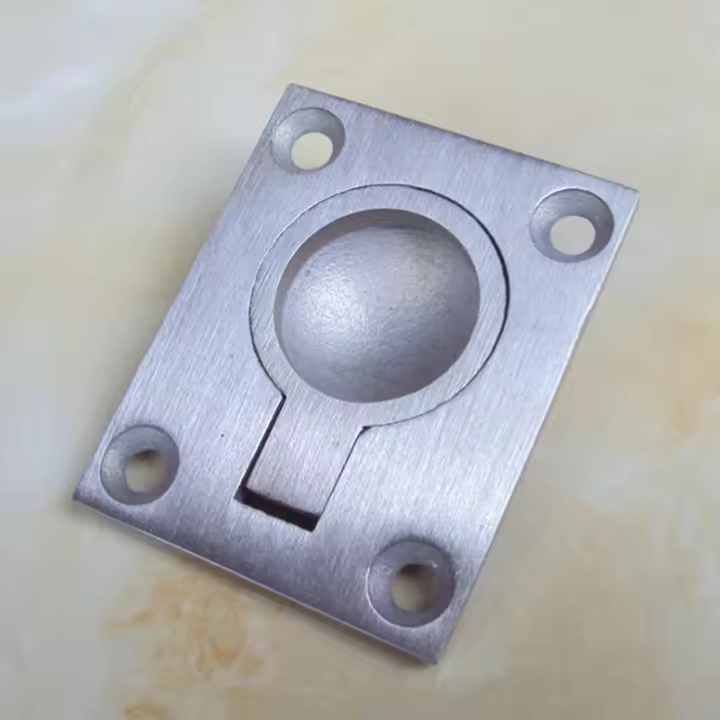 Manija De Cubierta De Barco En Acero Inoxidable Marítimo 1 Pieza Anclaje Plano Con Cierre De Anillo Para Armario Y Cubierta De Piso Para Yate Y Coche - 1