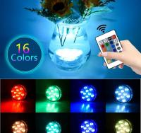 Lámpara Submersible RGB Con Adhesivo Magnético 16 Colores Luz Submarina Para Jardín Piscina Vaso Acuario Decoración 10 LEDs IP68 - details 5