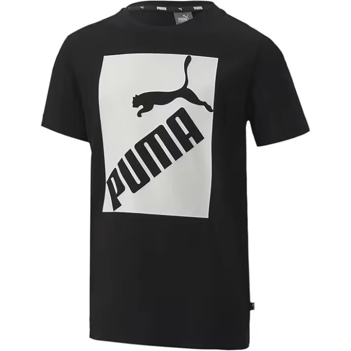 PUMA - Camiseta De Manga Corta Niños (581334), Algodón Ligero en Blanco y Negro - 1