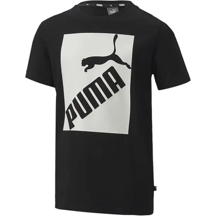 PUMA - Camiseta De Manga Corta Niños (581334), Algodón Ligero en Blanco y Negro - 1