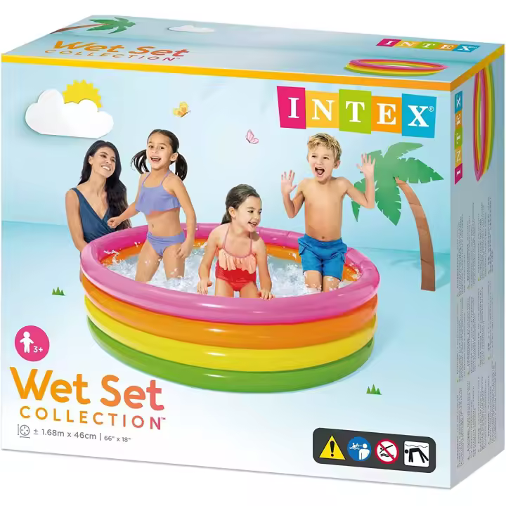 INTEX 56441NP - Piscina hinchable infantil 780 litros, Multicolor, 168 x 46cm - 1