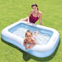 Intex Piscina Hinchable Infantil Rectangular, 166x100x25 cm, 90 litros de Capacidad, Suelo Hinchable para Mayor Comodidad, Piscina Azul para niños Desde 2 años, Incluye Parche de reparación (57403) - details 4