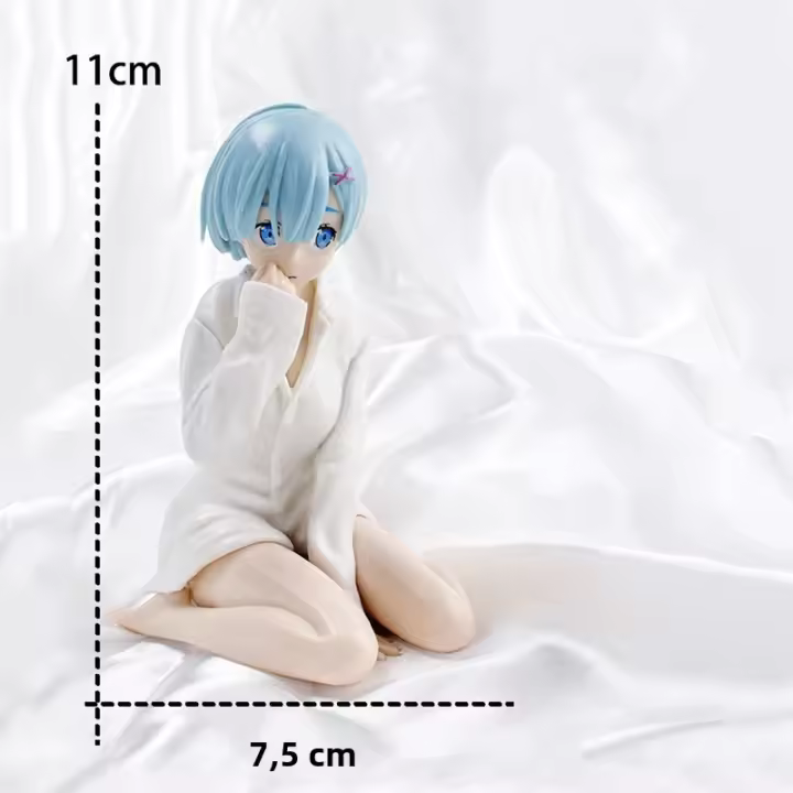 Figura De Acción Anime Re:Life in a Different World from Zero 11cm Blanco Camisa Rem Modelo PVC Colección Juguetes Regalos Para Niños - 1