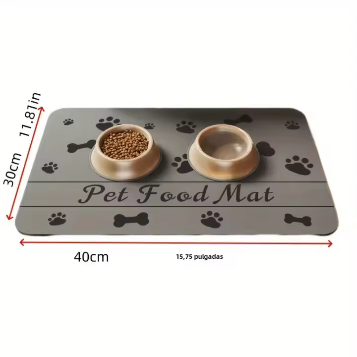 Alfombrilla De Alimentación Para Perros Absorbente Antideslizante Secado Rápido Placa De Alimento Y Agua Para Mascotas - 1