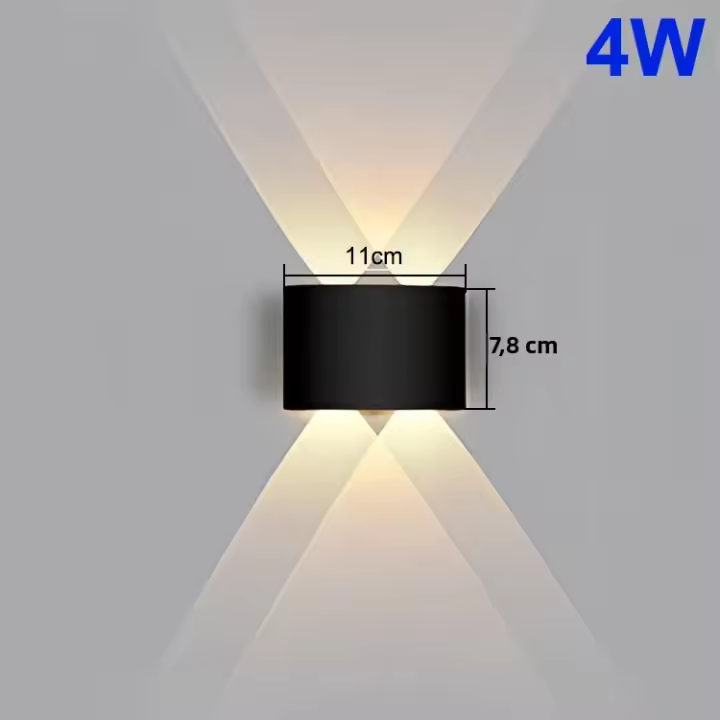Lámpara De Pared LED Exterior 4/6/8/10 Luces De Parede Para Iluminación Hacia Arriba Y Abajo Decoración De Habitaciones Interior Jardín Calles Luz Solar Auto-contenida Moderna - 1