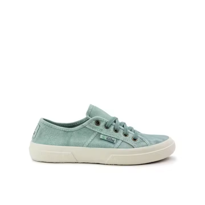Natural World 901E-640 Zapatillas de lona para mujer azul claro en textil 85343 - 1