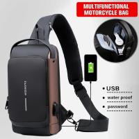 Bolsa De Pecho Para Hombre Con Cerradura De Contraseña Antirrobo Para Motociclista Deporte Al Aire Libre Correr Viaje Cruzbody - details 4