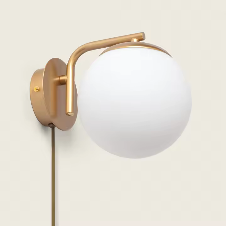 Ledkia Lámpara de Pared de Metal y Cristal Moonlight Cosmic Dorado - 1
