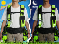 Cinturón De Trabajo MELOTOUGH Reflectivo Para Construcción Con Bolsa De Hombro Padded Visibilidad Alta Material De Poliéster Unisex - details 3