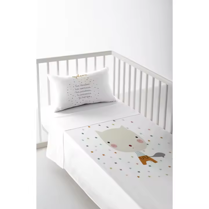 JUEGO DE SÁBANA CUNA/MAXICUNA INFANTIL BEBÉ 100% ALGODÓN REGALAME HACIENDO EL INDIO FABRICADO EN ESPAÑA - 1
