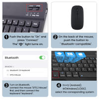 Teclado Bluetooth Inalámbrico EMTRA Con Ratón Para IOS Android Windows Compatible Con iPad Air Mini pro Tabla De Tablet Incluido - details 13