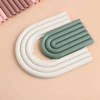 Silicona Tapetes De Mesa Aislante De Calor Anti-deslizante Para Taza De Té Leche Taza De Café Herramienta De Cocina Irregular Moderno Sin Químicos Dañinos - details 5