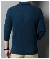 Camisa Polo De Lana Para Hombre Suéter Largo Y Caliente Estilo Casual Multicolor Negocios Otoño E Invierno Nueva Moda - details 5