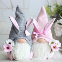 Muñeco De Pascua Sin Cara Con Pato Y Flores Muñeco De Tela Hecho a Mano Decoración Reutilizable Para El Hogar Regalo Para Niños Estilo Pastoral - details 1
