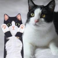 Divertidos Gatos Toalla de Mano-Decoración Gato Toalla Colgantes para Baño Trapos de Cocina-Animal Absorbente suave Toallas-regalos Graciosos Para Originales Mujer Amantes de Los Gatos-Blanco Negro - details 4