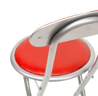 The Secret Home Taburete Plegable de Cocina - Silla Plegable de Metal - Asiento y Respaldo Acolchado - Interior y Exterior - Alto 72 Cm - Ø30 Cm - Varios Colores - details 1