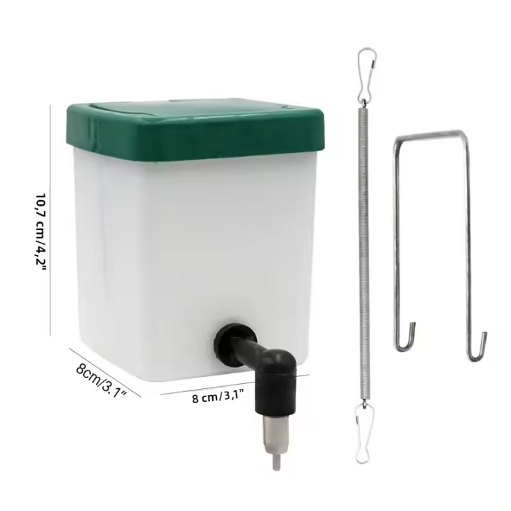 Dispensador De Agua Para Conejos Y Hamsters Equipo De Bebida Automático Tanque De Agua Para Mascotas Material Plástico Capacidades 500ML/1000ML - 1