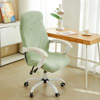 Funda De Silla De Oficina Con Diseño De Hojas Jacquard Anti Suciedad Y Resistente Al Agua Tamaño S M L Para Estudio Y Oficina - details 36
