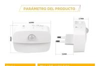 Lámpara Nocturna LED Mini Con Sensor De Movimiento 3 Modos Luz Blanca Cálida Y Blanca Para Armario Dormitorio Pasillo - details 10