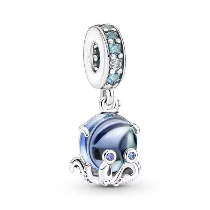 Pandora Moments Charm Colgante en plata de ley Pulpo Cristal de Murano 791694C01 , para Mujer - 1