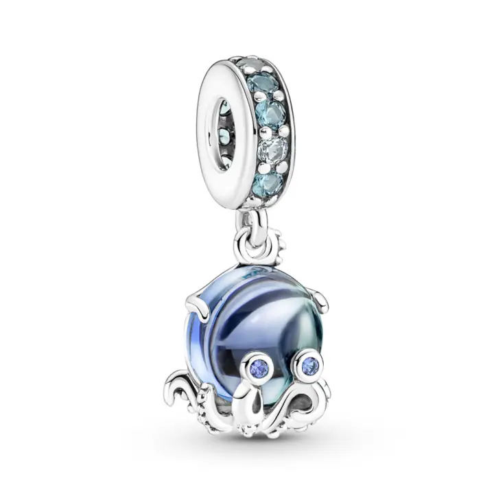 Colgante Moments Charm en plata de ley con pulpo de cristal de Murano791694C01, para mujer - 1