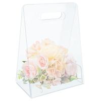 Vaso De Acrílico Portátil Cesta De Flores Transparente Moderna Para Decoración De Mesa Y Empaque Vaso De Flores Manejable - details 4