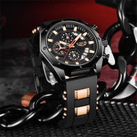 Reloj De Pulsera De Cuarzo LIGE Para Hombre De Lujo Deportivo Y Militar Resistente Al Agua Con Bandas De Silicona Y Manos Luminosas - details 18
