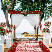 Arco De Flores Artificiales Para Boda Rosas Y Peonías De Seda Decoración De Reception/Banquet Estilo Floral Personalizable - details 5