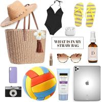 Women's Straw Bag | Medium Travel Straw Tote Handmade Summer Shoulder Bag - details 5