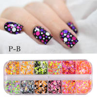 Polvo De Uñas Plateado Y Plateado Con Brillo 3D De 12 Celdas Decoración De Uñas Brillante Con Brillo Holográfico Accesorios Para Manicura - details 6