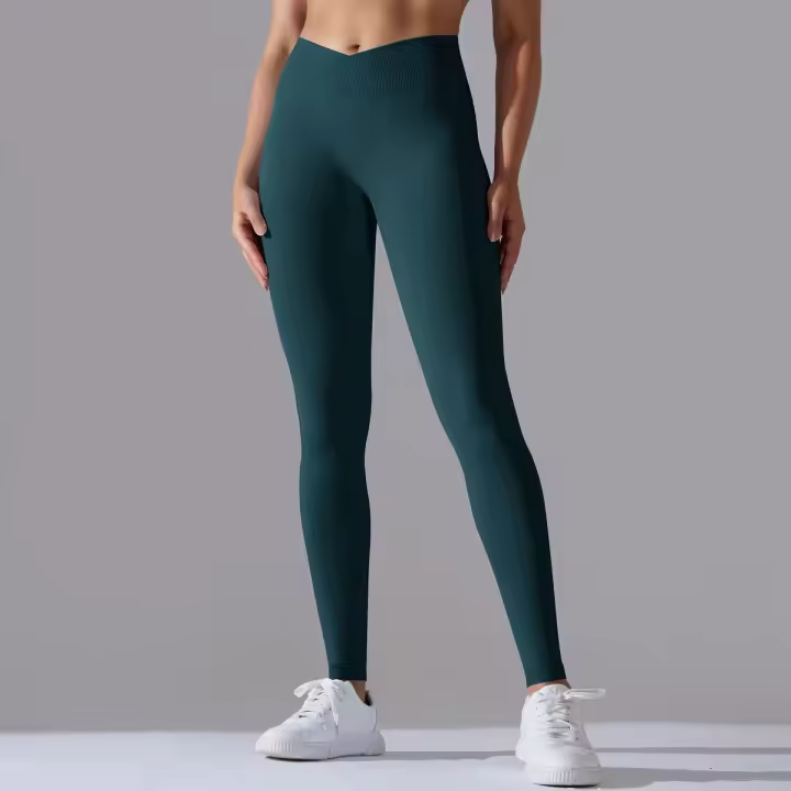 Leggings De Yoga Para Mujer Cintura Alta Levantamiento De Caderas Gimnasio Sin Costuras Pantalones De Deporte Fitness Running - 1