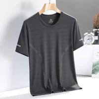 Camiseta De Hombre Para Verano En Seda De Hielo Con Manga Corta Secado Rápido Malla Deporte Fitness Top Casual Transpirable Ligera Y Moisture Wicking - details 20
