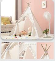 Carpa Portátil Para Niños Teepee Tenti Infantil Casa Para Niña Y Niño Decoración Alfombra Regalo De Navidad Accesorio Fotografía - details 0