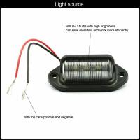 MOV 2 Luces LED para matrícula, impermeable, 6 SMD, Luces traseras LED, lámpara de matrícula para 12 V/24 V, chariot, furgoneta, remolque, Coche, vehículo, Caravana, Girasol CTD. Ro - details 8