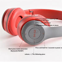 Auriculares Inalámbricos P47 , 5.0 Bluetooth Música Estéreo Cascos Gaming Plegable Teléfono Tablet ROJO , ENVIO 24H - details 1