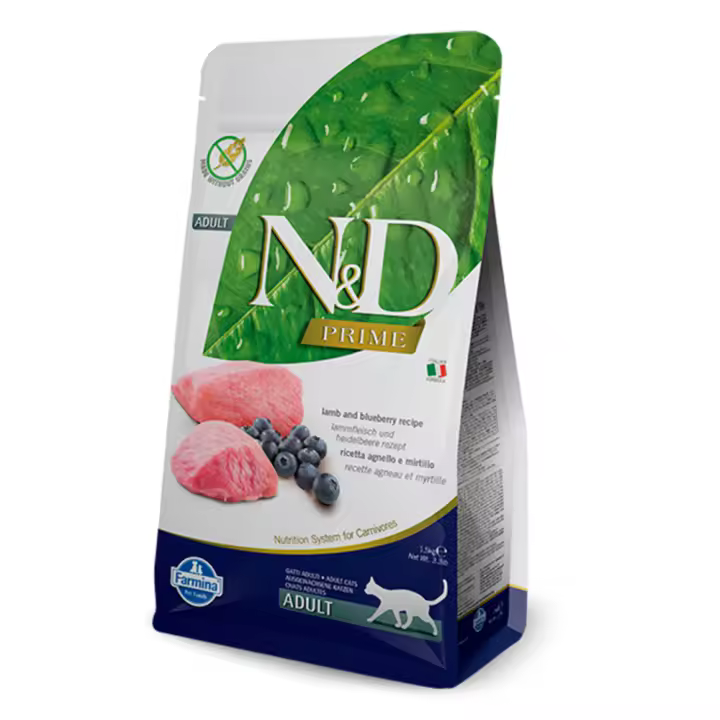 Farmina N&D Prime Pienso para Gatos con Cordero y Arándanos - 1