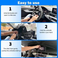 GREATOOL Parasol para coche, parabrisas interior, plegable, bloquea el 99,9 % de los rayos UV, para coche, todoterreno y camión, 140 x 79 cm - details 5