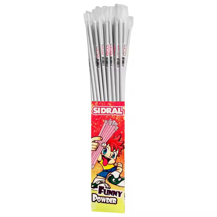 Cañas SIDRAL Funny 80 un. - Cañas de azúcar de Sabores, Cañas Pica Pica, Cañas Dulces Sabor Fresa - Perfectas para Regalar con Dulzura en Cualquier Ocasion - 1