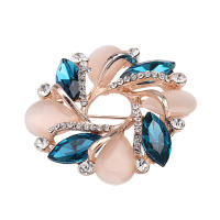 Broche De Moda Para Mujer Bauhinia Con Cristal Y Flores Opal Accesorio Para Bufandas Y Ropa Tipo De Broche De Pin - details 3