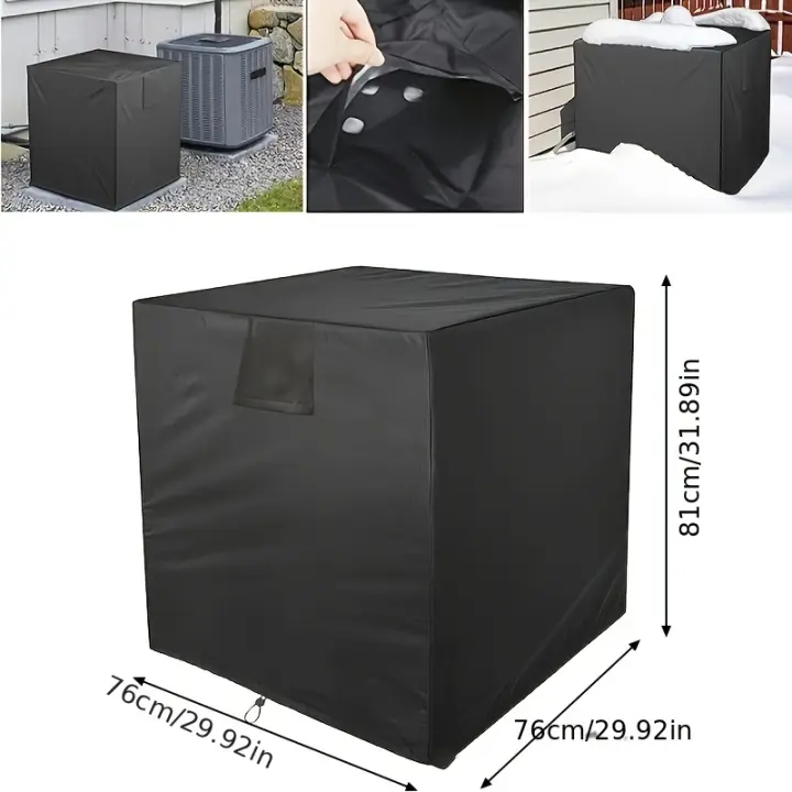 Cubierta De Aire Acondicionado Completa Duradera Y De Alta Eficiencia En Negro Protección Para Aire Acondicionado Central Exterior - 1
