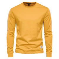 Camisetas de manga larga a la moda de otoño para hombre, camisetas de manga larga de color liso de talla europea, camisetas interiores de algodón para hombre - details 4