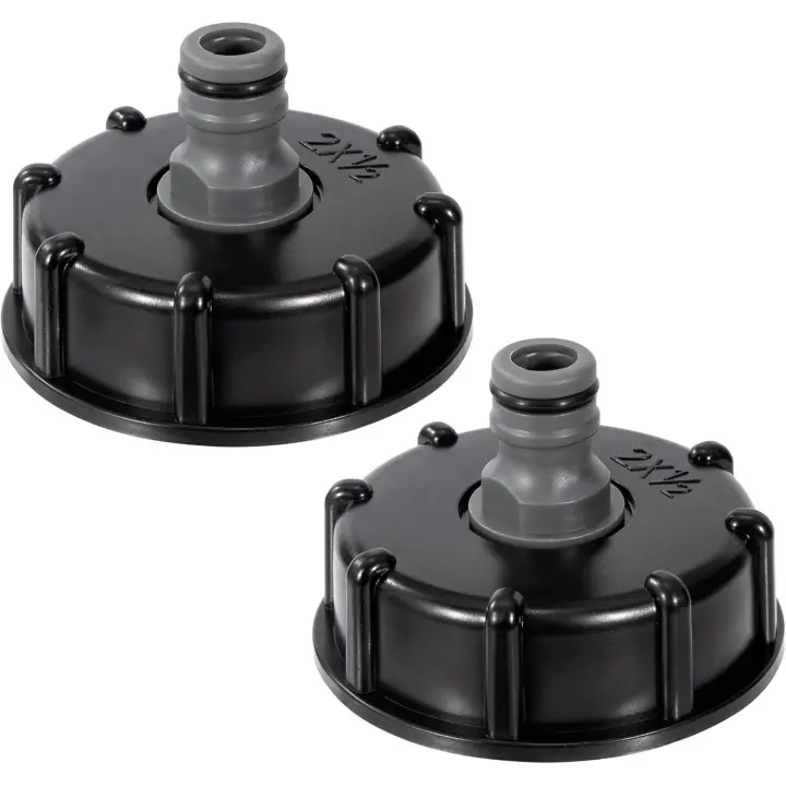 Adaptador de Tanque de Agua para conectar mangueras de Jardín Diámetro de entrada 60 mm 2 piezas - 1